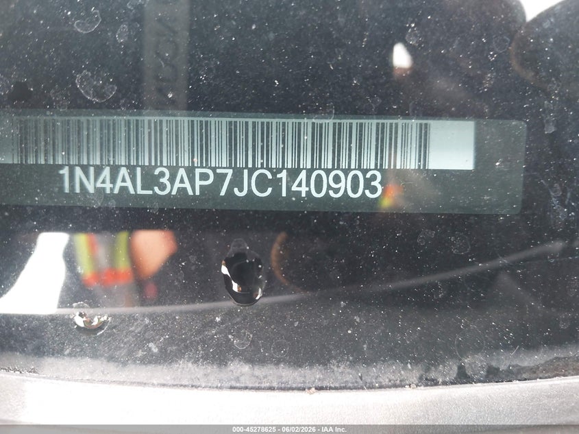 2018 Nissan Altima 2.5 Sl VIN: 1N4AL3AP7JC140903 Lot: 45278625