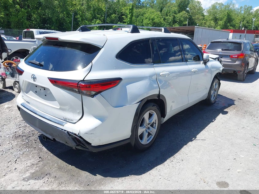 Vin: 5tdbzrbh0ns591845, lot: 45776543, toyota highlander le 20224