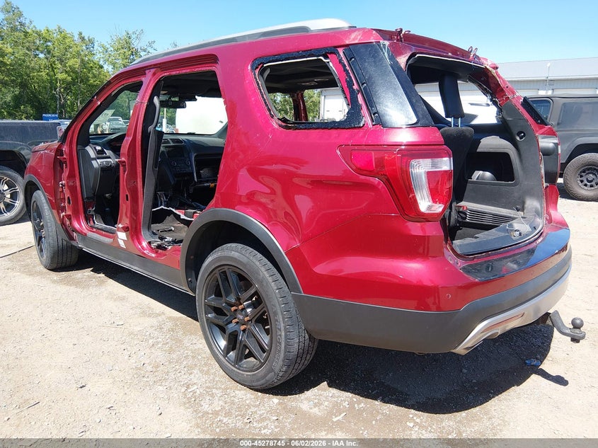 Vin: 1fm5k8d8xhgc58684, lot: 45776569, ford explorer xlt 20173