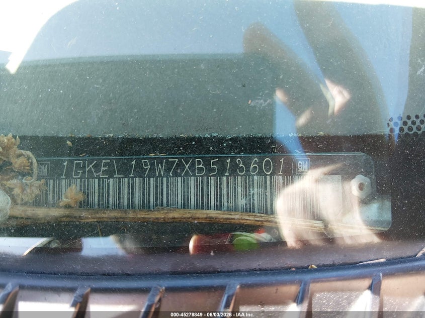1999 GMC Safari Sl VIN: 1GKEL19W7XB513601 Lot: 45278849
