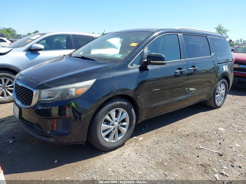 Vin: kndmb5c14f6051181, lot: 45776722, kia sedona lx 20152