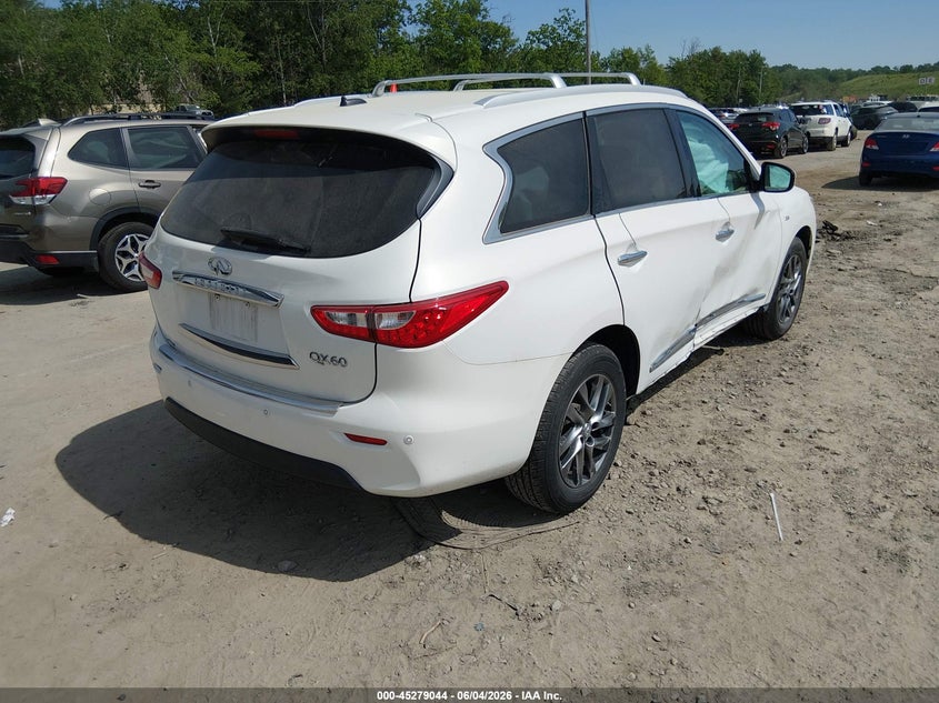 Vin: 5n1al0mn8ec525858, lot: 45776868, infiniti qx60 20144