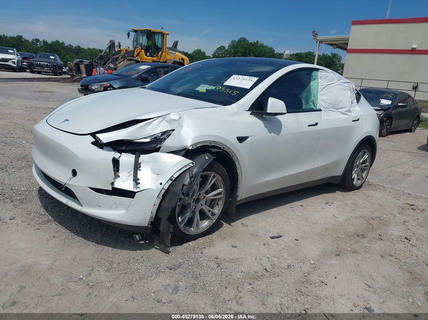 Vin: 5yjygdedxmf103015, lot: 45776962, tesla model y standard range rear-wheel drive 20212