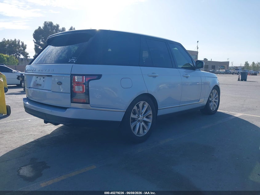 Vin: salgs2kf3ga221935, lot: 45777050, land rover range rover 3.0l v6 turbocharged diesel hse td6 20164