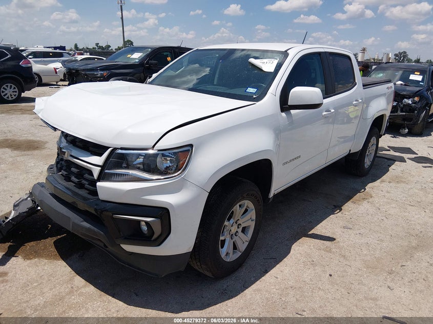 Vin: 1gcgtcen5n1296498, lot: 45777196, chevrolet colorado 4wd  short box lt 20222