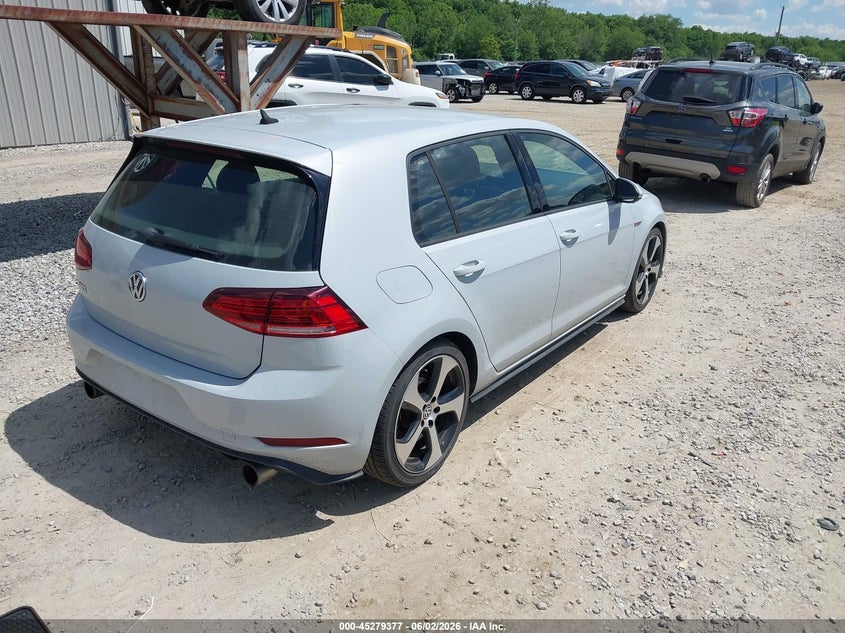Vin: 3vw547au7jm290043, lot: 45777201, volkswagen golf gti 2.0t autobahn/2.0t s/2.0t se 20184
