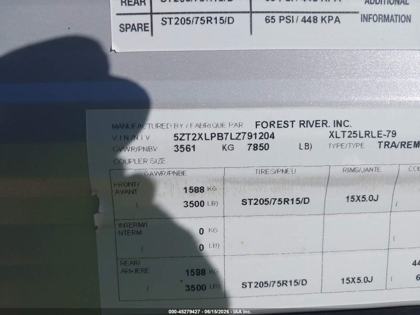 2020 OTHER FOREST RIVER XLR MICRO BOOST TRAILER N/A