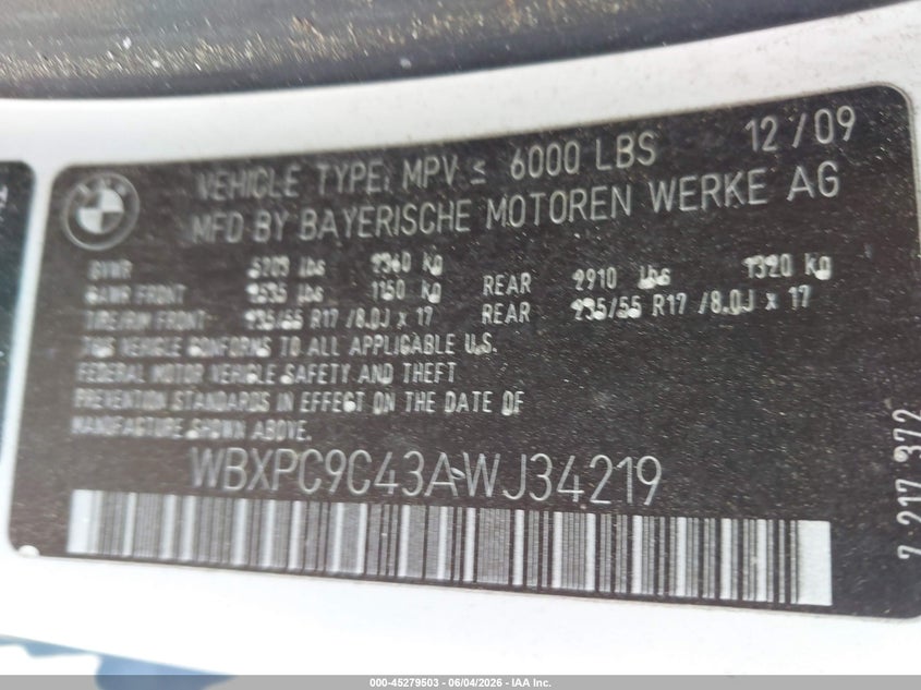 2017 BMW X5 xDrive35I VIN: 5UXKR0C54H0U52971 Lot: 45279503