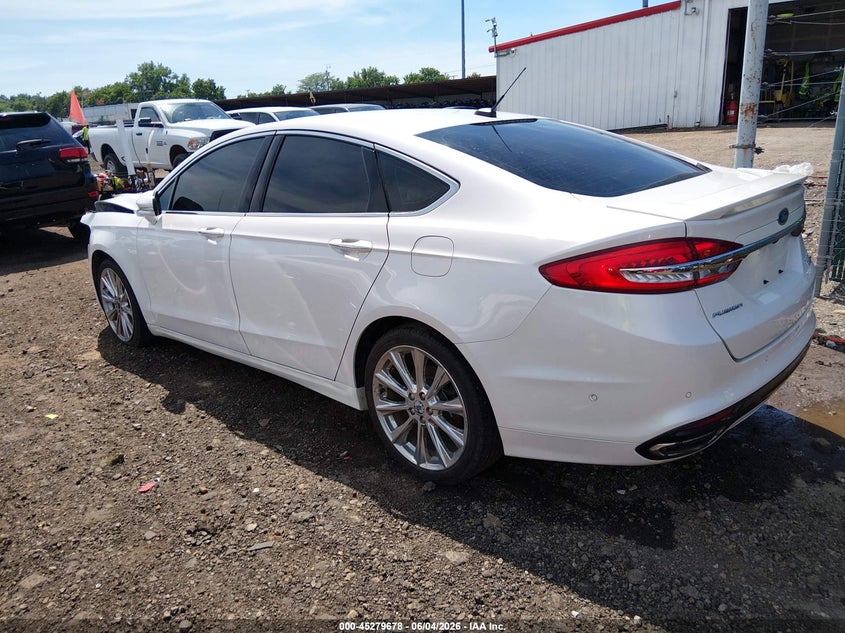Vin: 3fa6p0d91hr176717, lot: 45777502, ford fusion platinum 20173