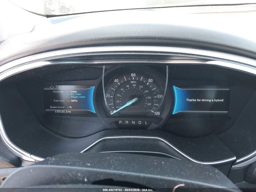 2016 Ford Fusion Hybrid S VIN: 3FA6P0UU8GR203365 Lot: 45279702