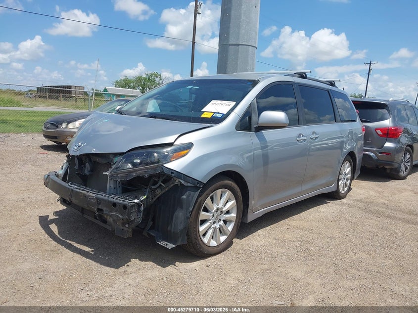 Vin: 5tdxk3dc1fs615970, lot: 45777534, toyota sienna se 8 passenger 20152