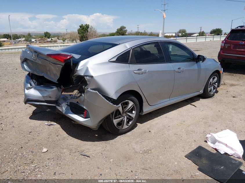 Vin: 19xfc2f62le209566, lot: 45777611, honda civic lx 20204