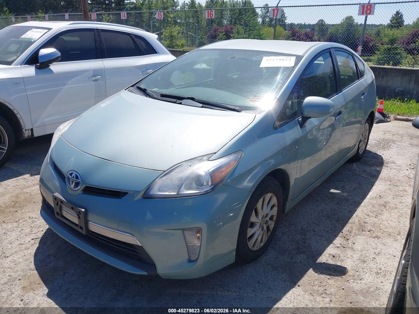 2012 Toyota Prius 1.8 Plug-In blue Lot 111045279823 Vin JTDKN3DP7C3018016
