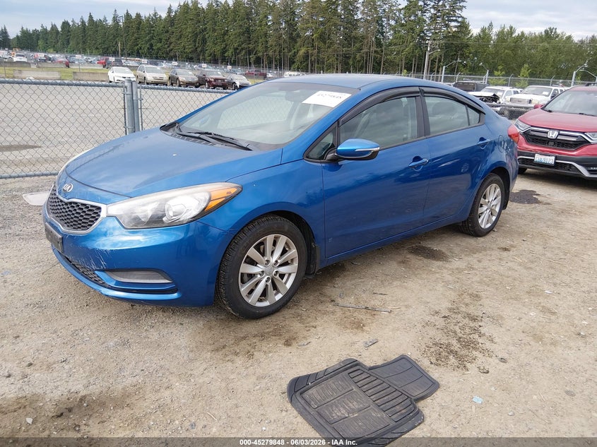 Vin: knafx4a6xe5221399, lot: 45777672, kia forte lx 20142