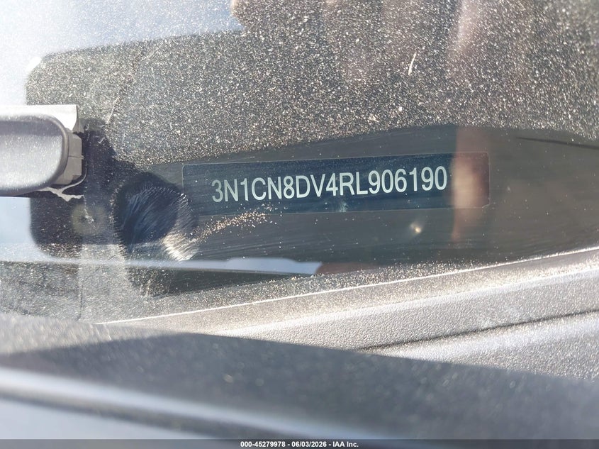 2024 Nissan Versa 1.6 S VIN: 3N1CN8DV4RL906190 Lot: 45279978