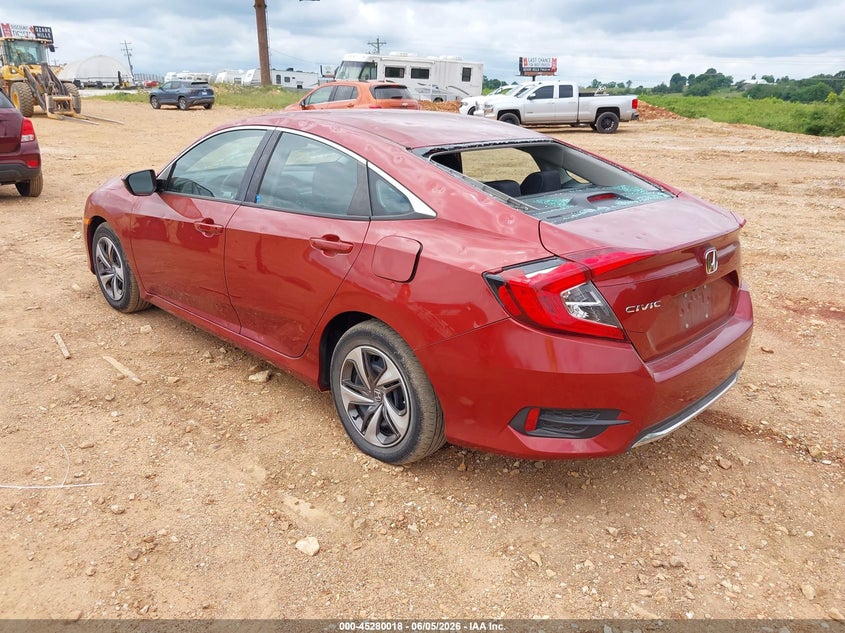 Vin: 19xfc2f66ke028257, lot: 45777842, honda civic lx 20193