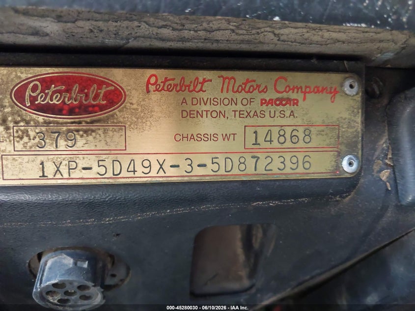 2005 PETERBILT 379 auction photo 8