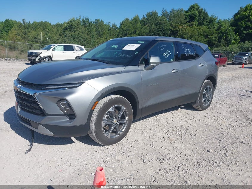 Vin: 3gnkbcr4xss250004, lot: 45777867, chevrolet blazer fwd 2lt 20252