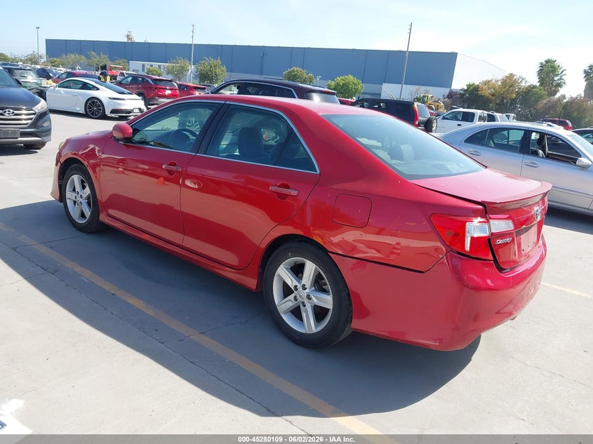 2012 Toyota Camry 2.5 Se Red Lot 111045280109 Vin 4T1BF1FK6CU548860