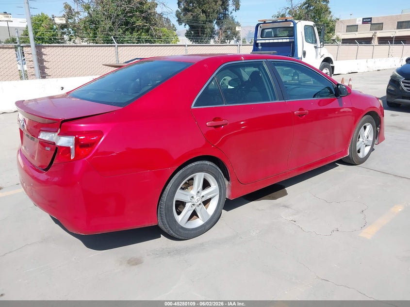 2012 Toyota Camry 2.5 Se Red Lot 111045280109 Vin 4T1BF1FK6CU548860
