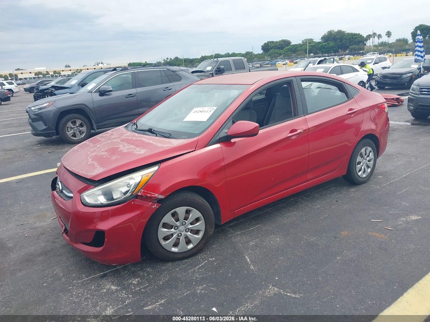 Vin: kmhct4ae0fu800963, lot: 45777937, hyundai accent gls 20152