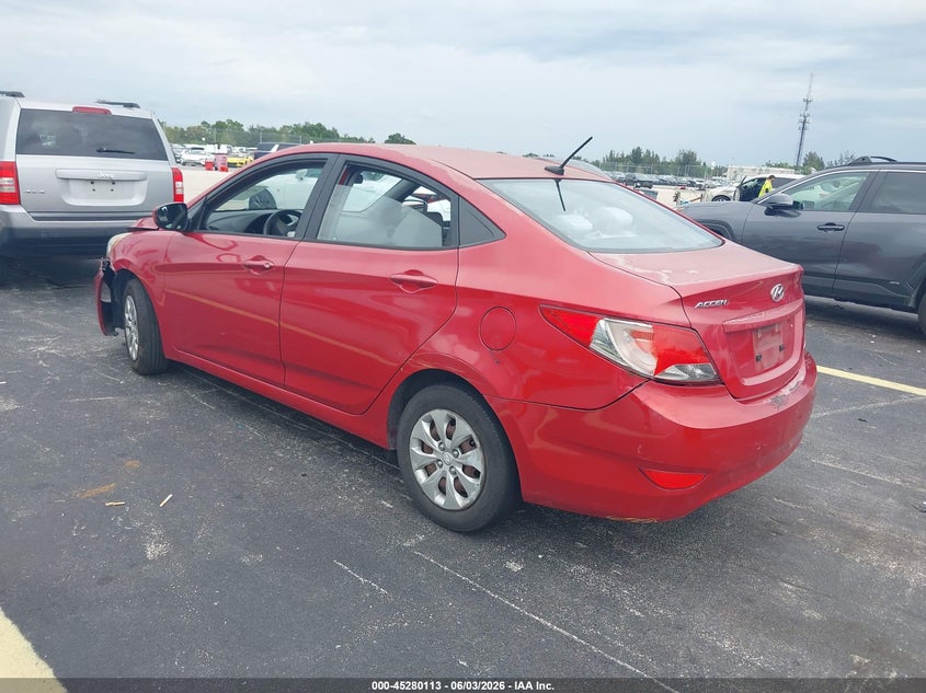Vin: kmhct4ae0fu800963, lot: 45777937, hyundai accent gls 20153