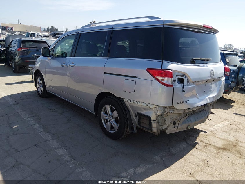 Vin: jn8ae2kp1d9070656, lot: 45777954, nissan quest sv 20133