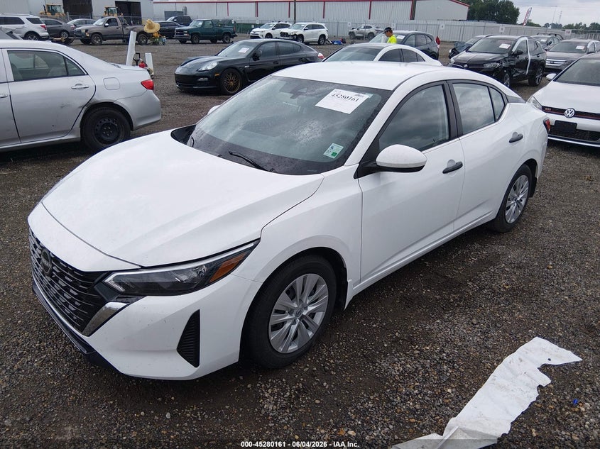 Vin: 3n1ab8bv1sy361383, lot: 45777985, nissan sentra s 20252