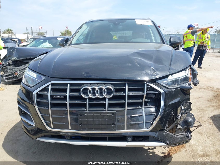 2022 Audi Q5 Premium 40 Tfsi Quattro S Tronic VIN: WA1ABAFYXN2110061 Lot: 45280204