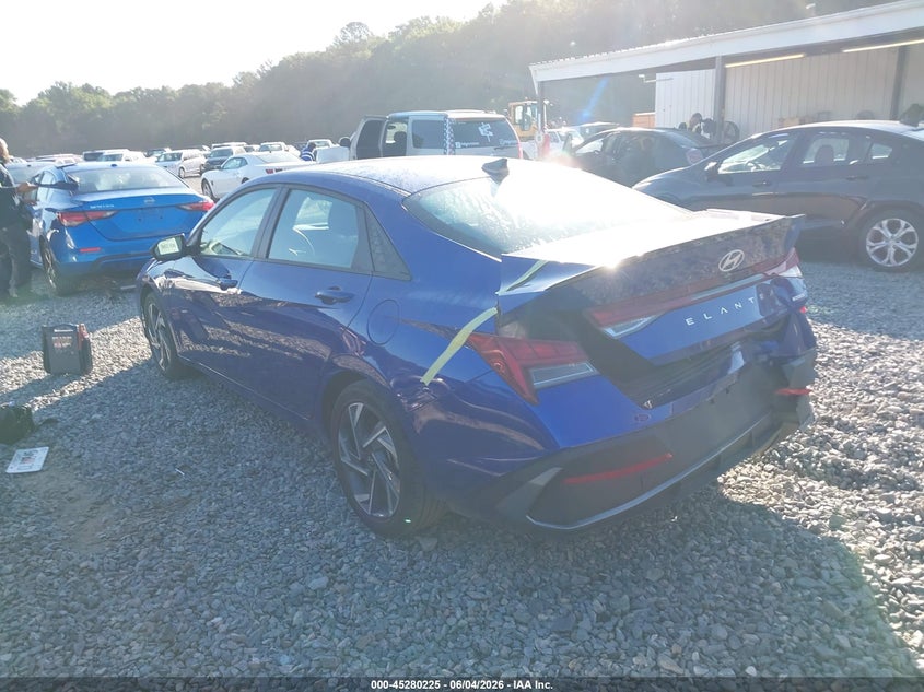 Vin: kmhlm4dj8su167645, lot: 45778049, hyundai elantra hybrid sel sport 20253