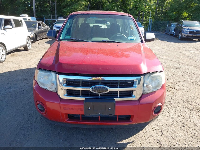 2010 Ford Escape 2.5 Xls red Lot 111045280280 Vin 1FMCU9C72AKD30027