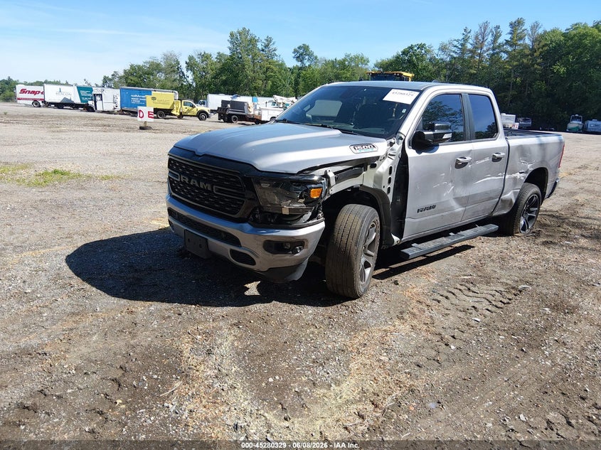 Vin: 1c6rrfbg2nn352069, lot: 45778153, ram 1500 big horn  4x4 6'4 box 20222