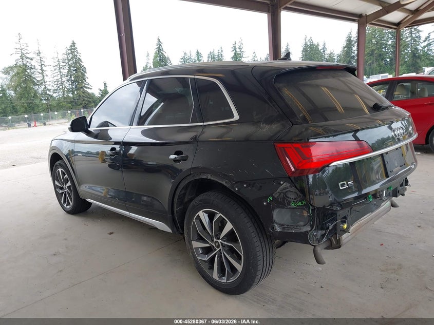 Vin: wa1baafy8m2115796, lot: 45778191, audi q5 premium plus 45 tfsi quattro s tronic 20213