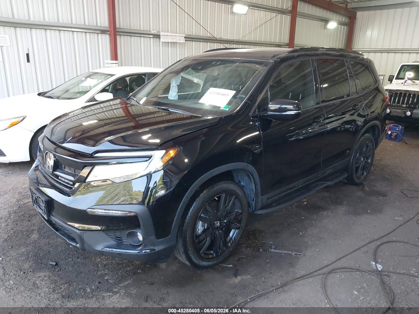 Vin: 5fnyf6h79mb028974, lot: 45778229, honda pilot awd black edition 20212