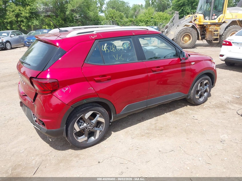 Vin: kmhrc8a36su409214, lot: 45778317, hyundai venue sel 20254