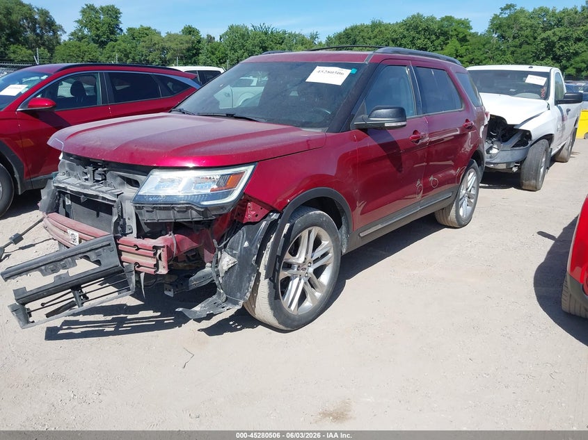 Vin: 1fm5k8d83hgb91040, lot: 45778330, ford explorer xlt 20172