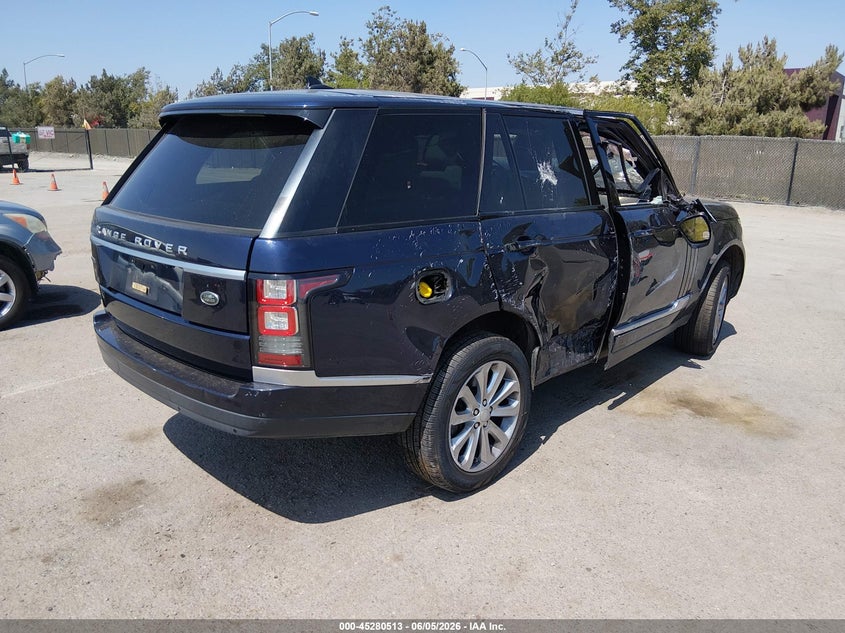 Vin: salgs2kf9ga272923, lot: 45778337, land rover range rover 3.0l v6 turbocharged diesel hse td6 20164