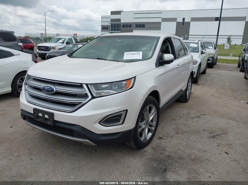 Vin: 2fmpk3k96hbb19652, lot: 45778340, ford edge titanium 20172