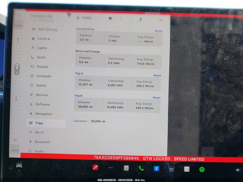 2023 Tesla Model X Dual Motor All-Wheel Drive/Standard Range VIN: 7SAXCDE59PF386840 Lot: 45280538