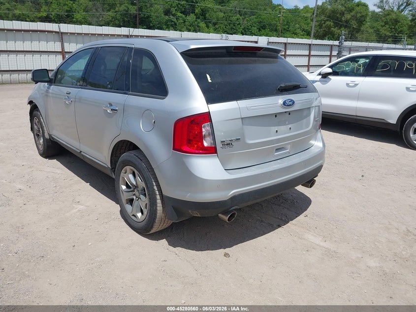 Vin: 2fmdk3jc3bba00707, lot: 45778384, ford edge sel 20113