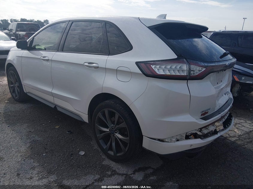 Vin: 2fmpk4ap0hbb10399, lot: 45778406, ford edge sport 20173