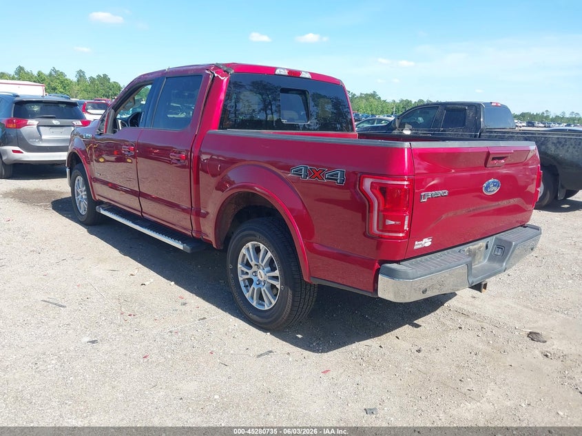 Vin: 1ftew1epxffc27119, lot: 45778559, ford f-150 lariat 20153