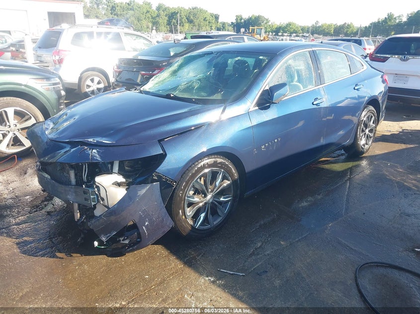 Vin: 1g1zd5st2nf137034, lot: 45778580, chevrolet malibu fwd lt 20222