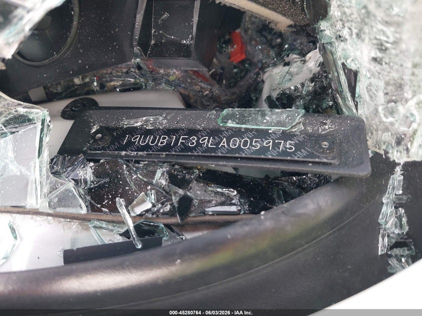 2020 Acura Tlx Standard VIN: 19UUB1F39LA005975 Lot: 45280764