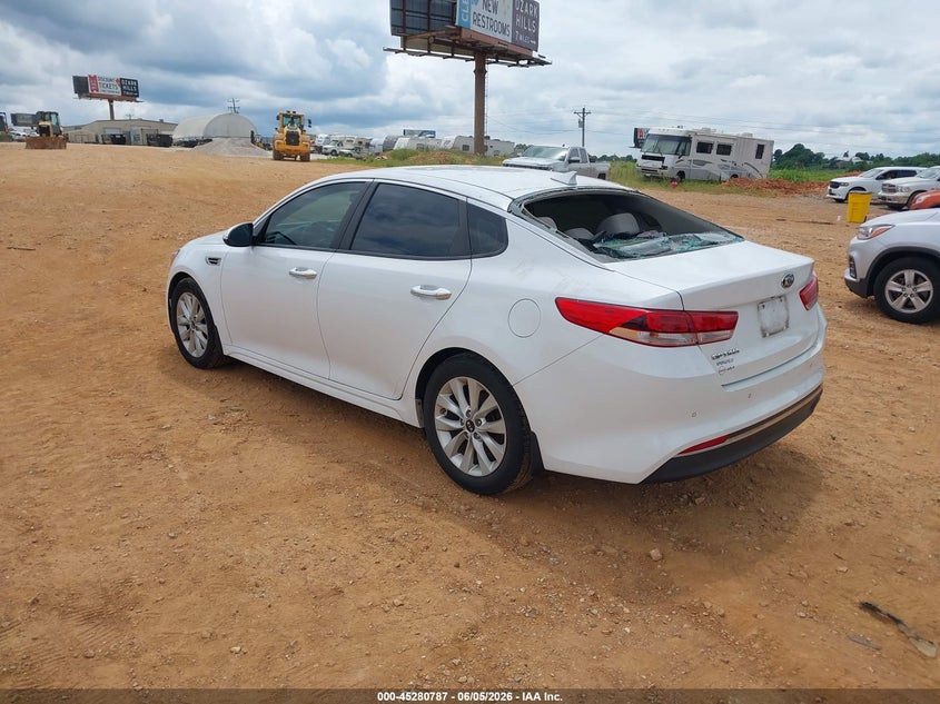 Vin: 5xxgt4l38jg253604, lot: 45778611, kia optima lx 20183