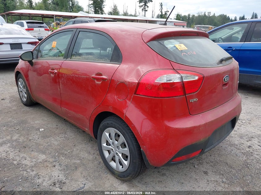 Vin: knadm5a32e6353756, lot: 45778836, kia rio lx 20143