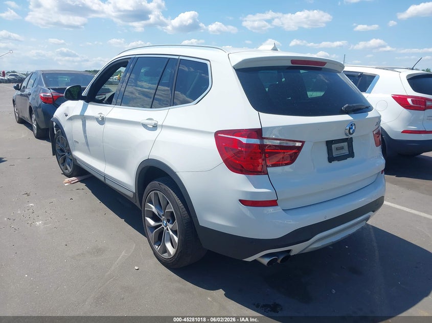 Vin: 5uxwx9c59f0d52506, lot: 45778842, bmw x3 xdrive28i 20153