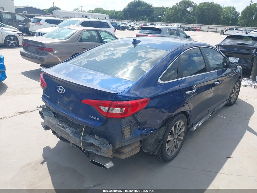 Vin: 5npe34af6hh566122, lot: 45778861, hyundai sonata sport 20174