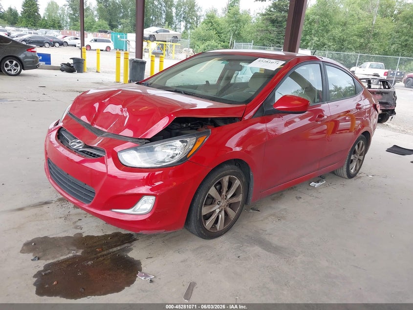 Vin: kmhcu4ae0du299440, lot: 45778896, hyundai accent gls 20132