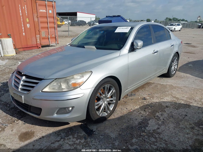 Vin: kmhgc4de0bu122495, lot: 45778905, hyundai genesis 3.8 20112